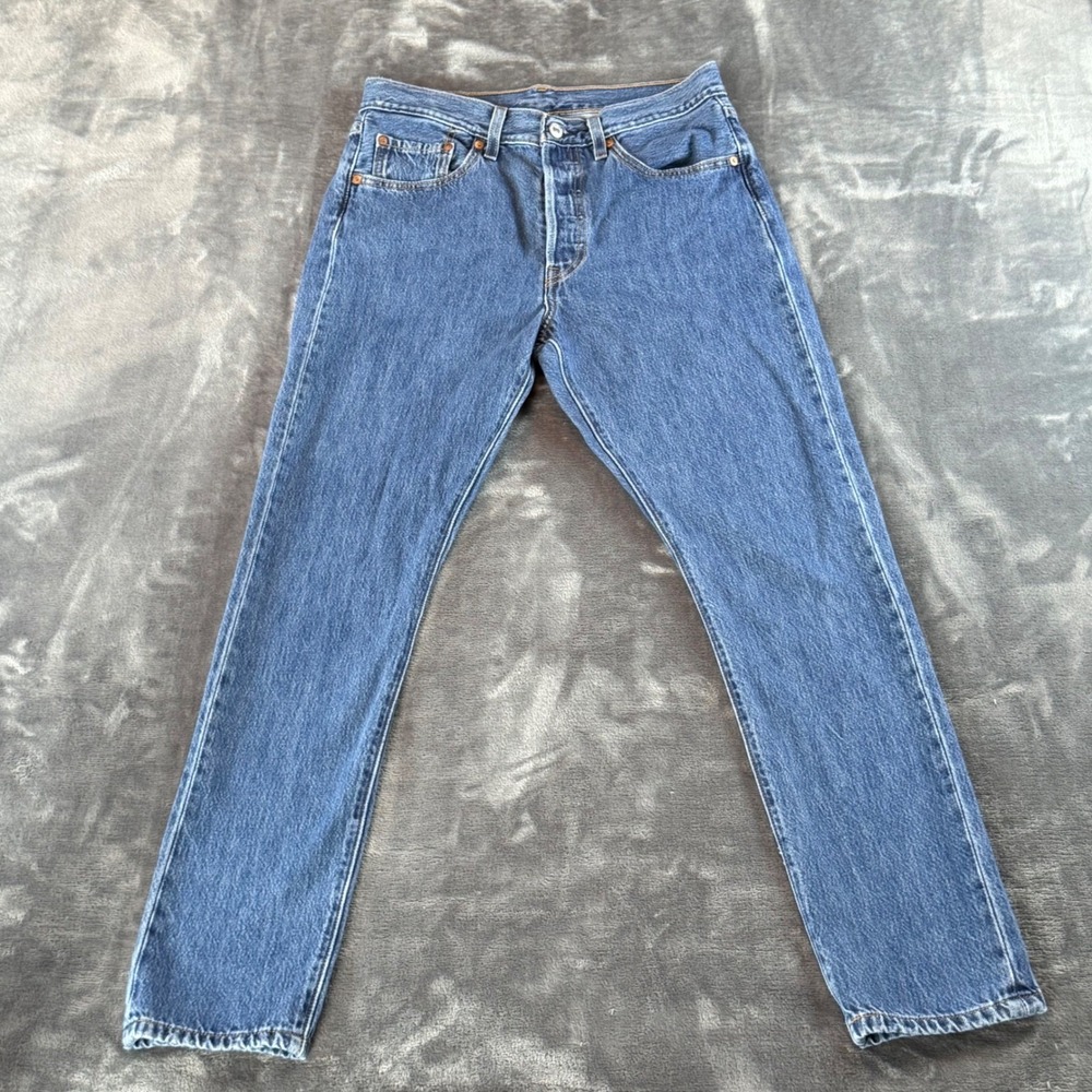 Levis Premium 501 Original Fit Jeans Womens 28 Straight Leg 100%Cotton High Rise